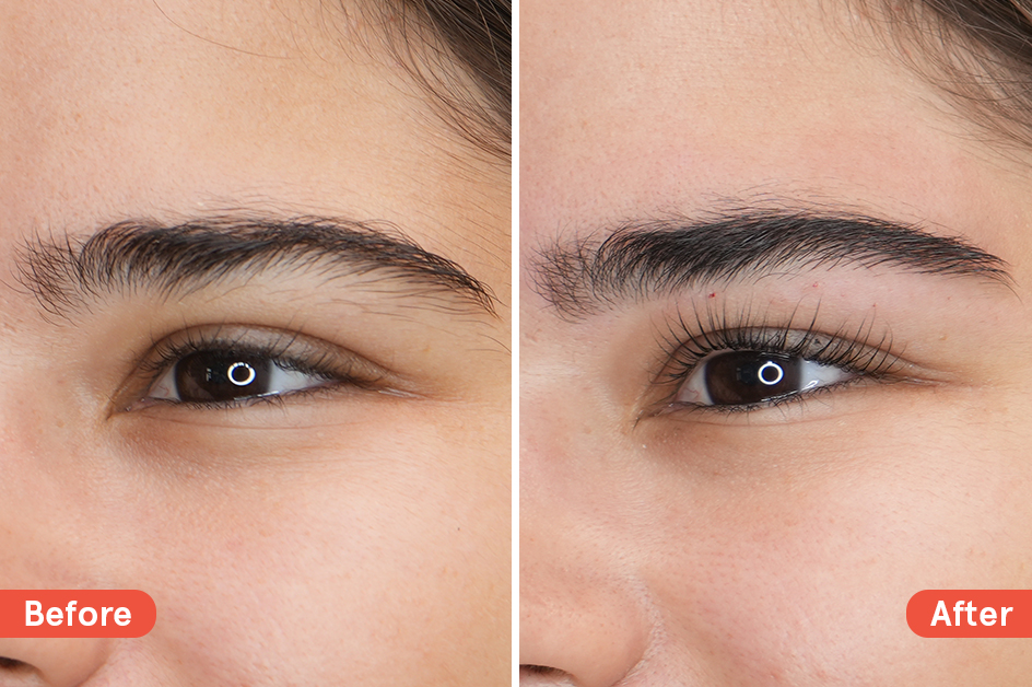 Antes y después del perfilado de cejas